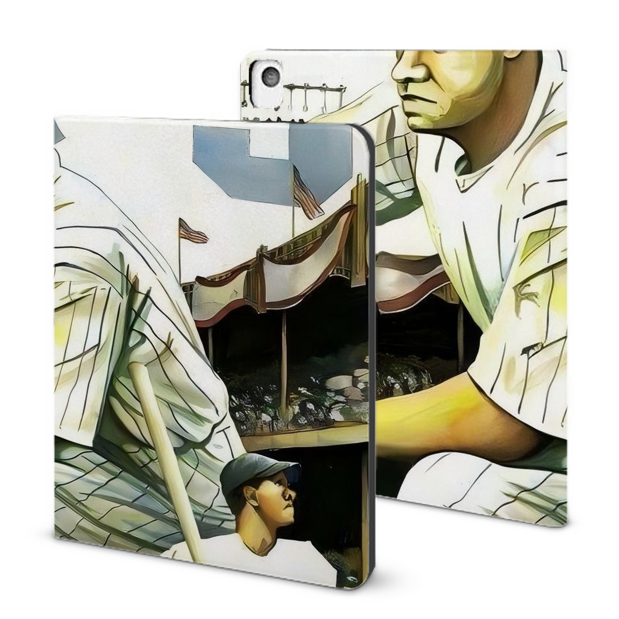 Babe Ruth 33 IPad Book-Style Case With Pencil Slot – Slim PU & TPU Cover – Full Protection, Precise Fit, Water & Scratch Resistant